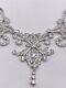 Vintage Crystal 925 Sterling Silver Necklace 16-18 Inches