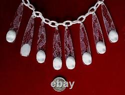 Vintage Lucite Necklace/Wedding/Summer Jewelry/Boho/Shabby Chic