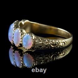 Vintage Opal Wedding Ring 14k Yellow Gold Finish, Opal Ring, Opal Jewelry