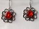 Vintage Russian Soviet Earrings Sterling Silver 875, Women's Jewelry 5.36gr