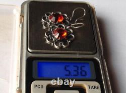 Vintage Russian Soviet Earrings Sterling Silver 875, Women's Jewelry 5.36gr