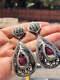 Vintage Style Art Deco Wedding Earrings 925 Sterling Silver Boho Jewellery