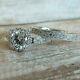 Vintage Style Bridal Ring Set 2ct Round Cut Simulated Diamond 14k White Gold Fn
