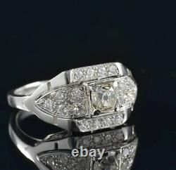 Vintage Style Inspire Wedding Ring 14K White Gold Plated 1.6Ct Simulated Diamond