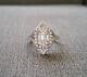 Vintage Weddind Party Wear Ring 925 Sterling Silver 4.24ct Emerald Cut Cz Stone