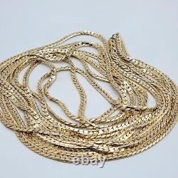 Vtg Necklace GERMANY 60 Chain 2 Strands Vtg Jewelry Layer Long 5 FOOT Statement