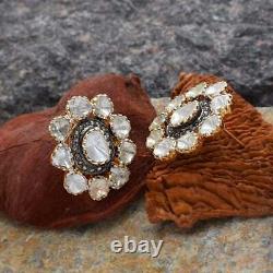 Wedding Earring Polki Diamond Vintage Earring Woman Jewelry Anniversary Gift