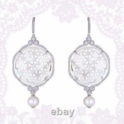 White Earrings, Statement Earrings, Flower Earrings, Earrings, Wedding Jewelry