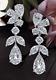 White Pear Cut Ad Star Cz Diamond Dangle Drop Earrings For Women 925 Silver