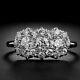 Women's Fine Jewelry Vintage Style White Round Cz Wedding Ring Solid 925 Silver